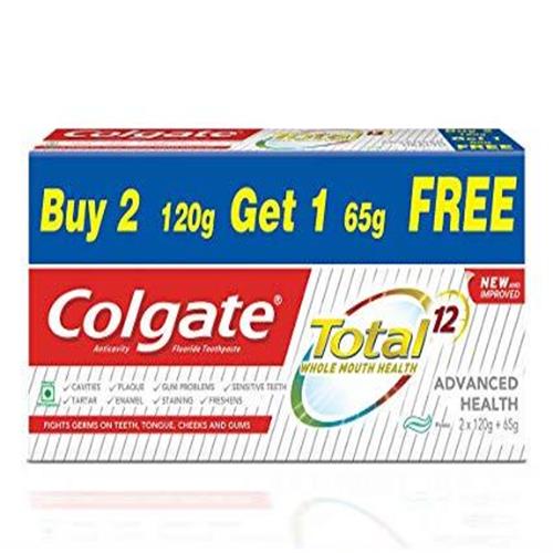 COLGATE TOTAL TOOTHPASTE 2*120g+65g